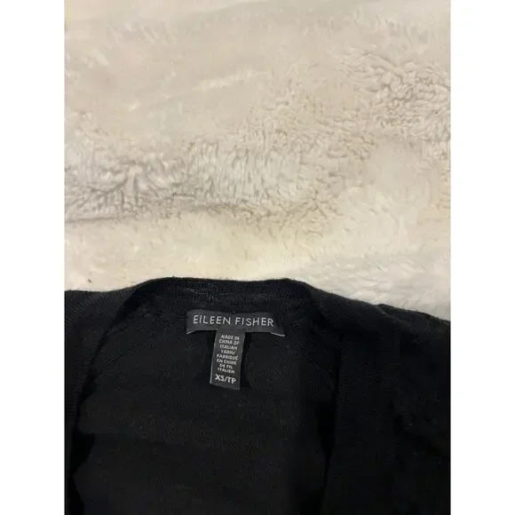 Eileen Fisher Womens Pullover VNeck Wool Italian XS Teacher Preppy Designer Rich - Picture 5 of 5